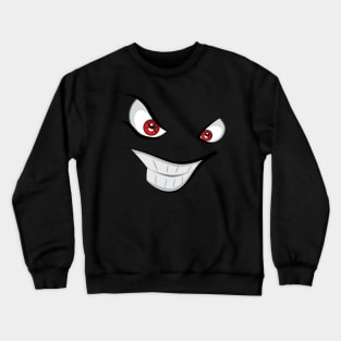 Evil Face with Red Eyes Crewneck Sweatshirt